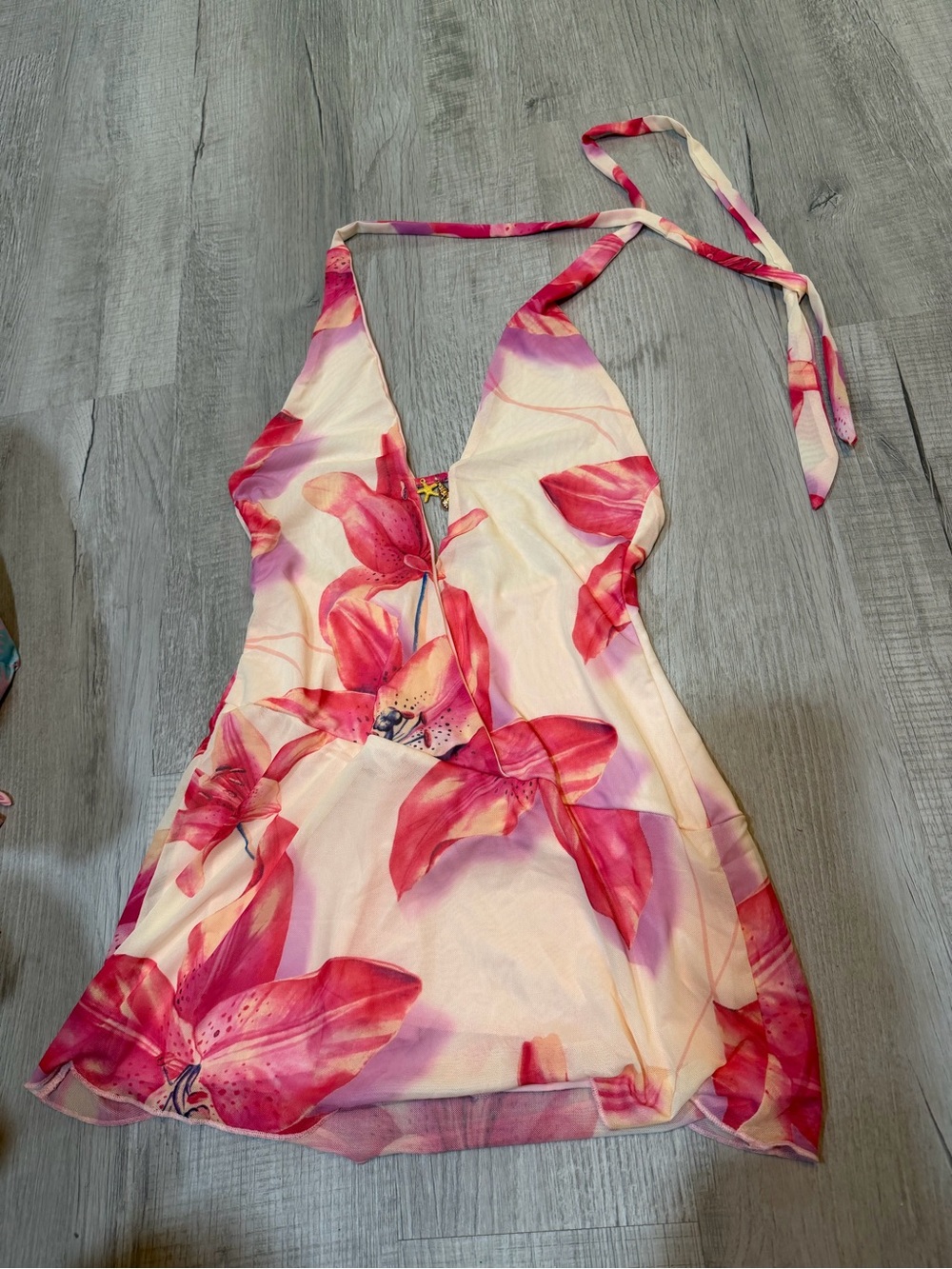 Pink Floral Halter Women's